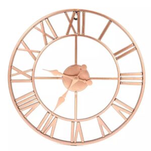 Rose Luxury Round Metal Clock
