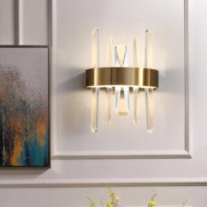 Aimee Modern LED Gold Crystal Wall Light