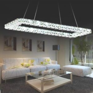 Clarissa Modern Stainless Steel Crystal LED Ceiling Light
