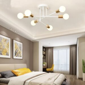 Hoor Gold Black White Ceiling Pendant Light 6 Bulbs