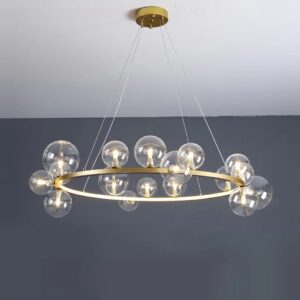 Vivo Gold Black Silver Ring Ball Ceiling Pendant Light