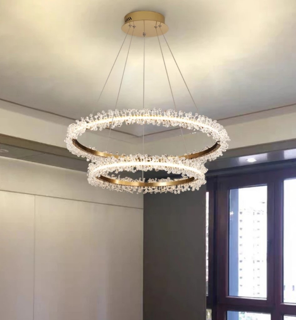 Ascot Gold Crystal Ceiling Pendant Light - Image 2