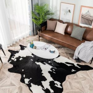 Capri Cow Skin Cowhide Faux Leather Rug