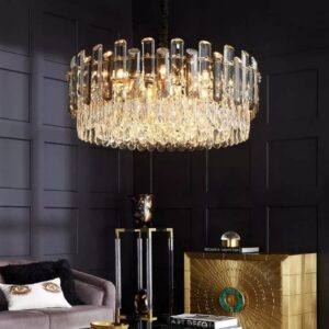 Carrera Grey Clear Crystal Ceiling Pendant Light