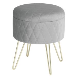 Courtney Velvet Storage Stool