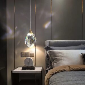 Manhattan Diamond Gold Crystal Ceiling Pendant Chandelier Light