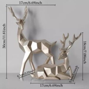 Pair of Deer Ornament Art Resin Statue