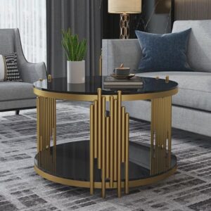 Giovanni Tempered Glass Top Coffee Side Table