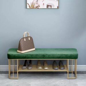 Greystone Velvet Bench