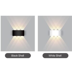 Lexington Modern Black White Indoor Outdoor Wall Light