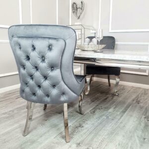 2 x Sandhurst Modern Grey Pink Chairs
