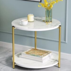 Stefano Marble Texture Top Coffee Side Table