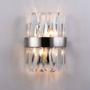 Yasmin Modern LED Gold Chrome Crystal Wall Light