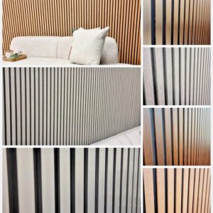 4 PACK ACOUSTIC SLAT WALL PANEL WOOD LUXURY 3D MODERN NEW 2400mm x 600mm