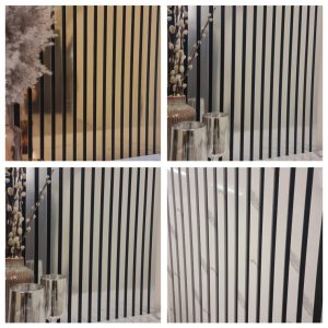 4 X Acoustic Wall Panel Gold Chrome Marble Wood 3d Modern New 2400mm X 600mm