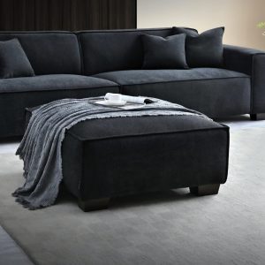Dakota Modern Boucle Midnight Black 3 Seater Sofa & Accent Chair Teddy Luxury