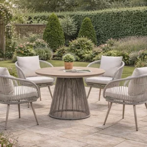 Cove Outdoor 4 Seater Dining Luxury Modern Garden Patio Furniture Set
